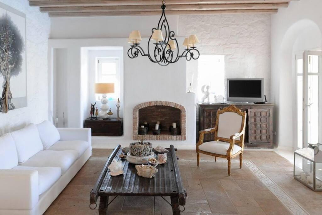 Dreamy Boho 5Bed Villa With Pool And Ocean View Mykonos Town 外观 照片