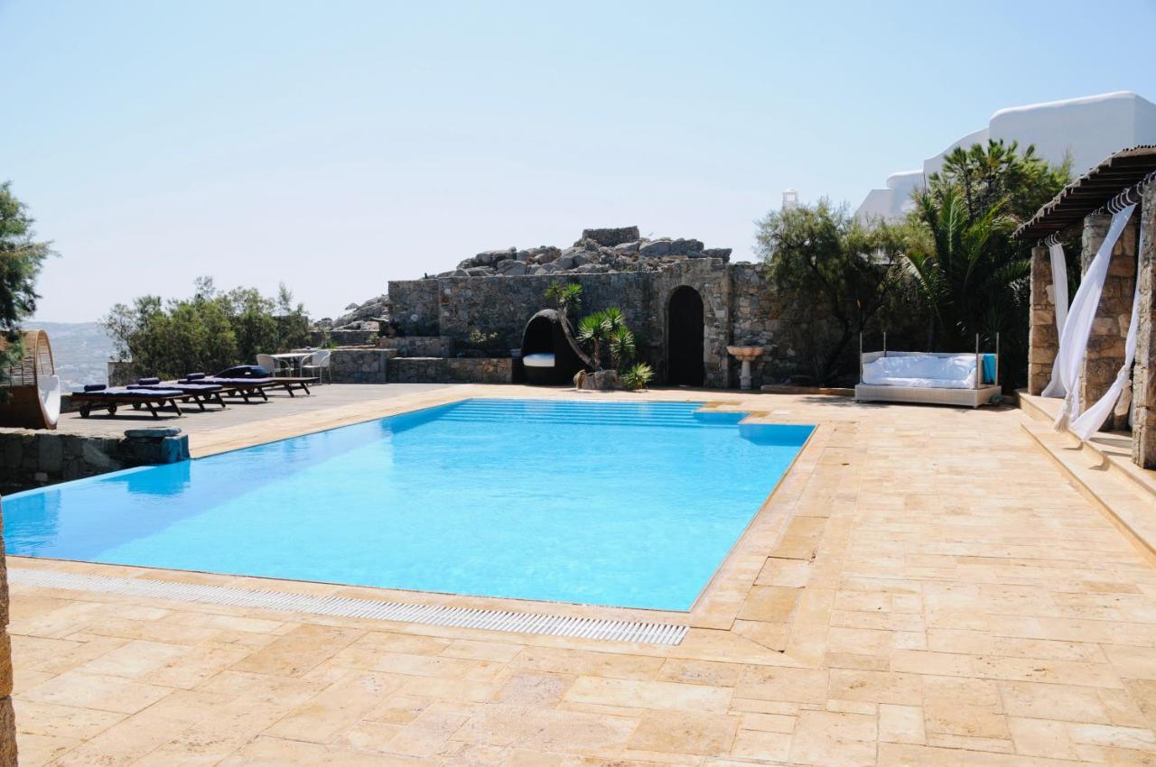 Dreamy Boho 5Bed Villa With Pool And Ocean View Mykonos Town 外观 照片