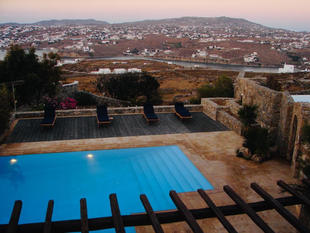 Dreamy Boho 5Bed Villa With Pool And Ocean View Mykonos Town 外观 照片