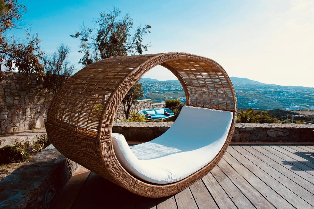 Dreamy Boho 5Bed Villa With Pool And Ocean View Mykonos Town 外观 照片