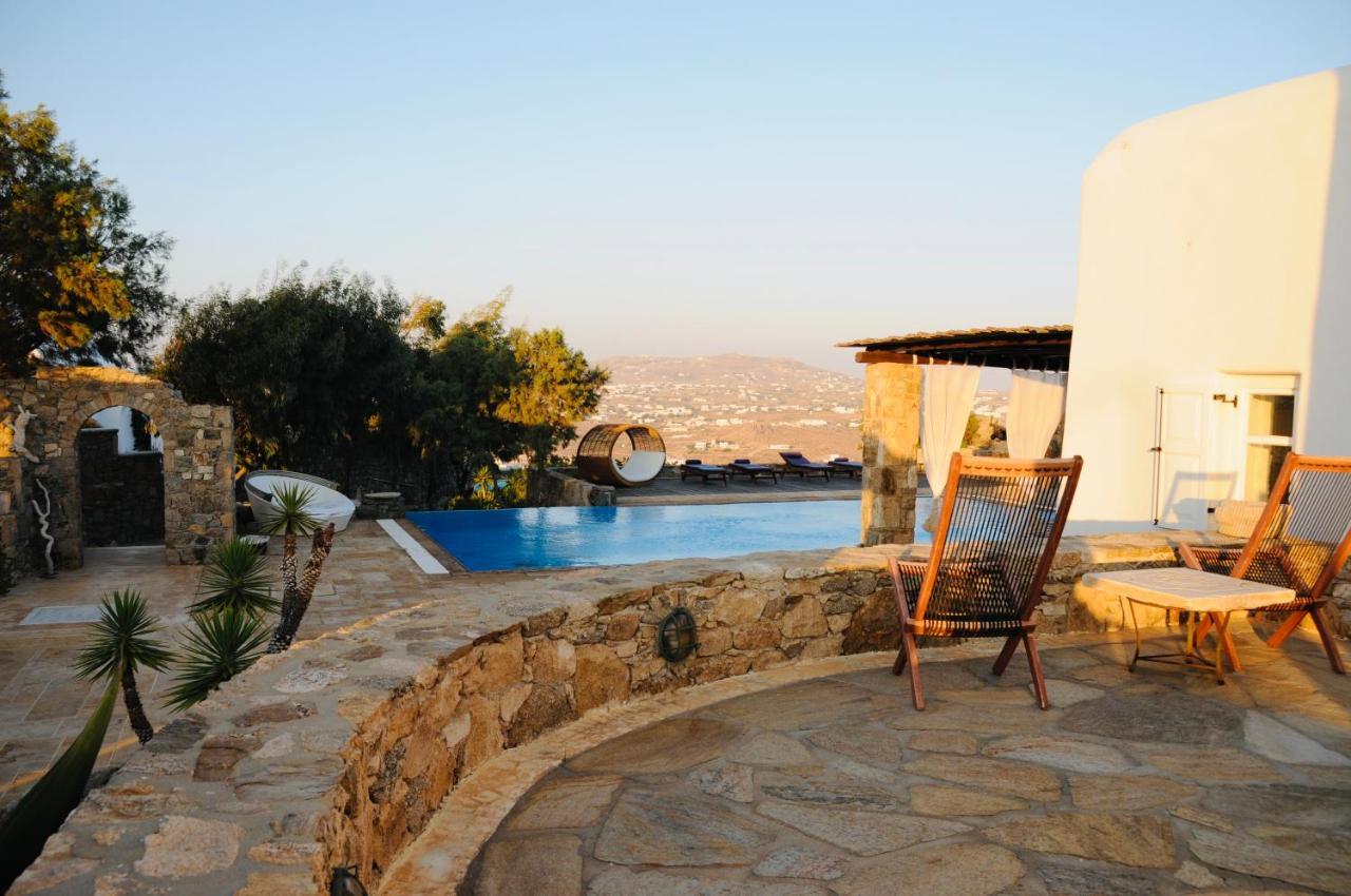 Dreamy Boho 5Bed Villa With Pool And Ocean View Mykonos Town 外观 照片